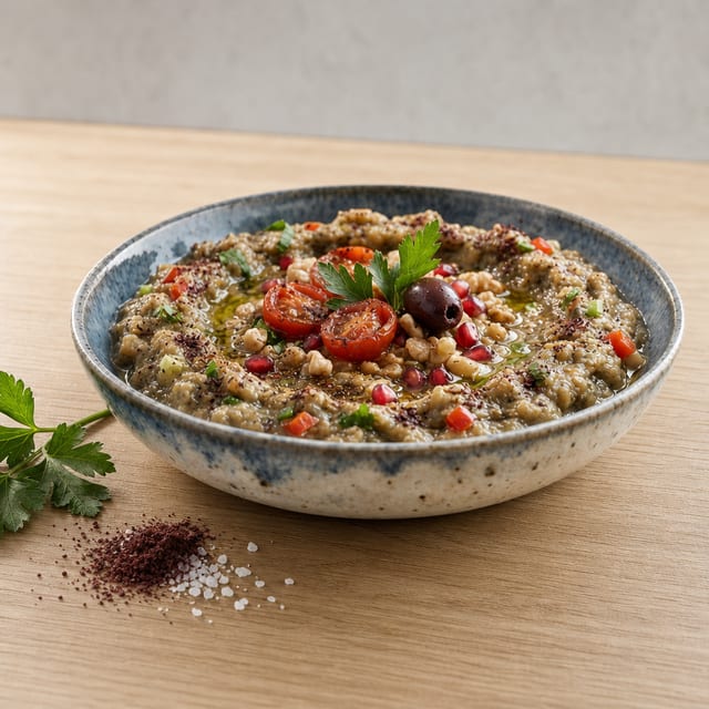 Mutabel (Grilled Eggplants Salad).