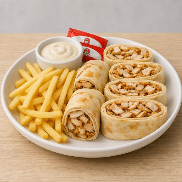 Chicken Saj Shawarma.