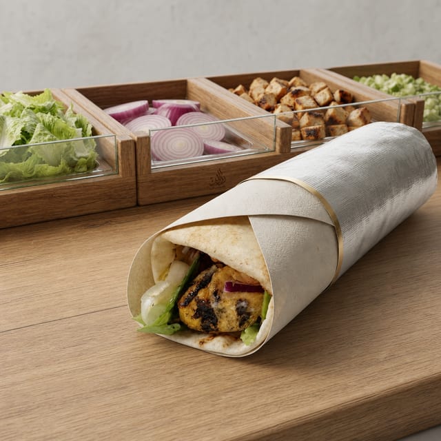 Grilled Salmon Pita Wrap.