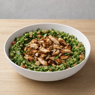 Appetizer topped with Shawarma